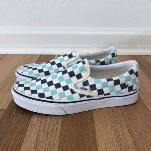 Blue Checkered Slip-On Vans
